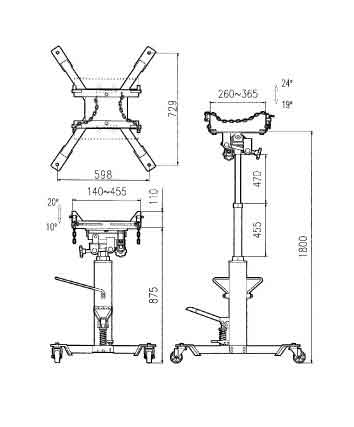 Giá đỡ hộp số 2 ty benz HIDI HDTJ530