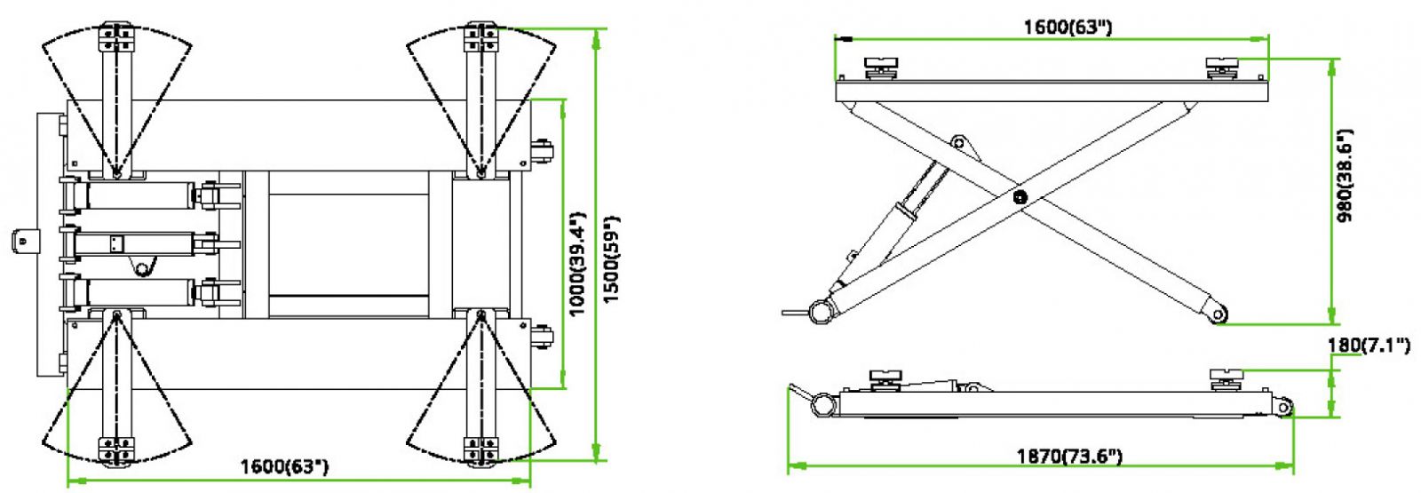Cầu nâng ô tô di động VIMET PSL03301