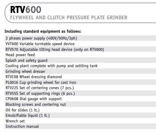 Máy mài bánh đà và ép ly hợp COMEC RTV600