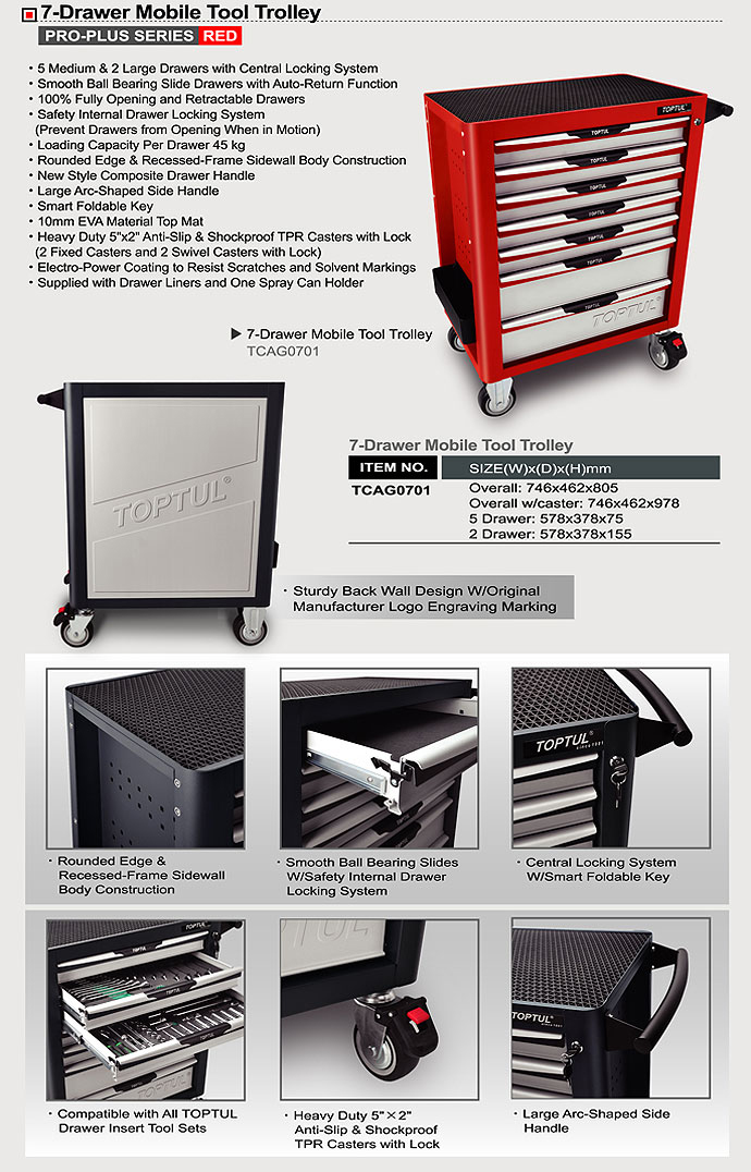 Tủ đồ nghề 7 ngăn toptul TCAG0701