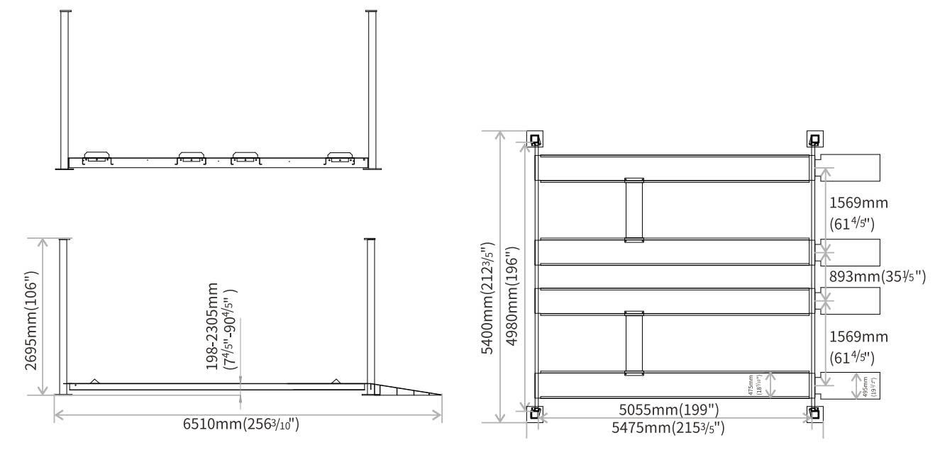 Cầu Nâng Đỗ Xe 4 Trụ VIMET VPL04421