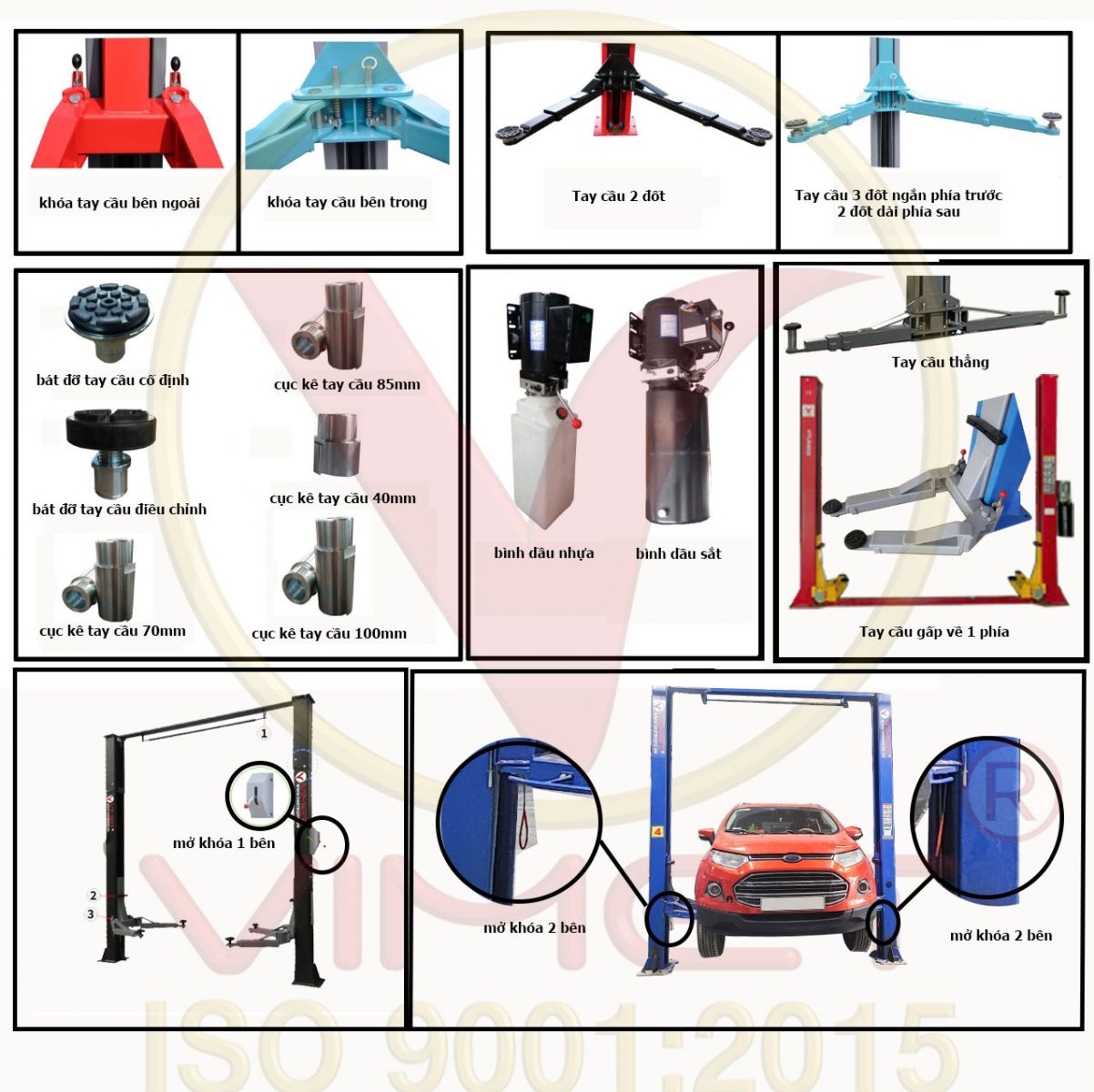 Cầu nâng 2 trụ cáp dưới VIMET TLB40021