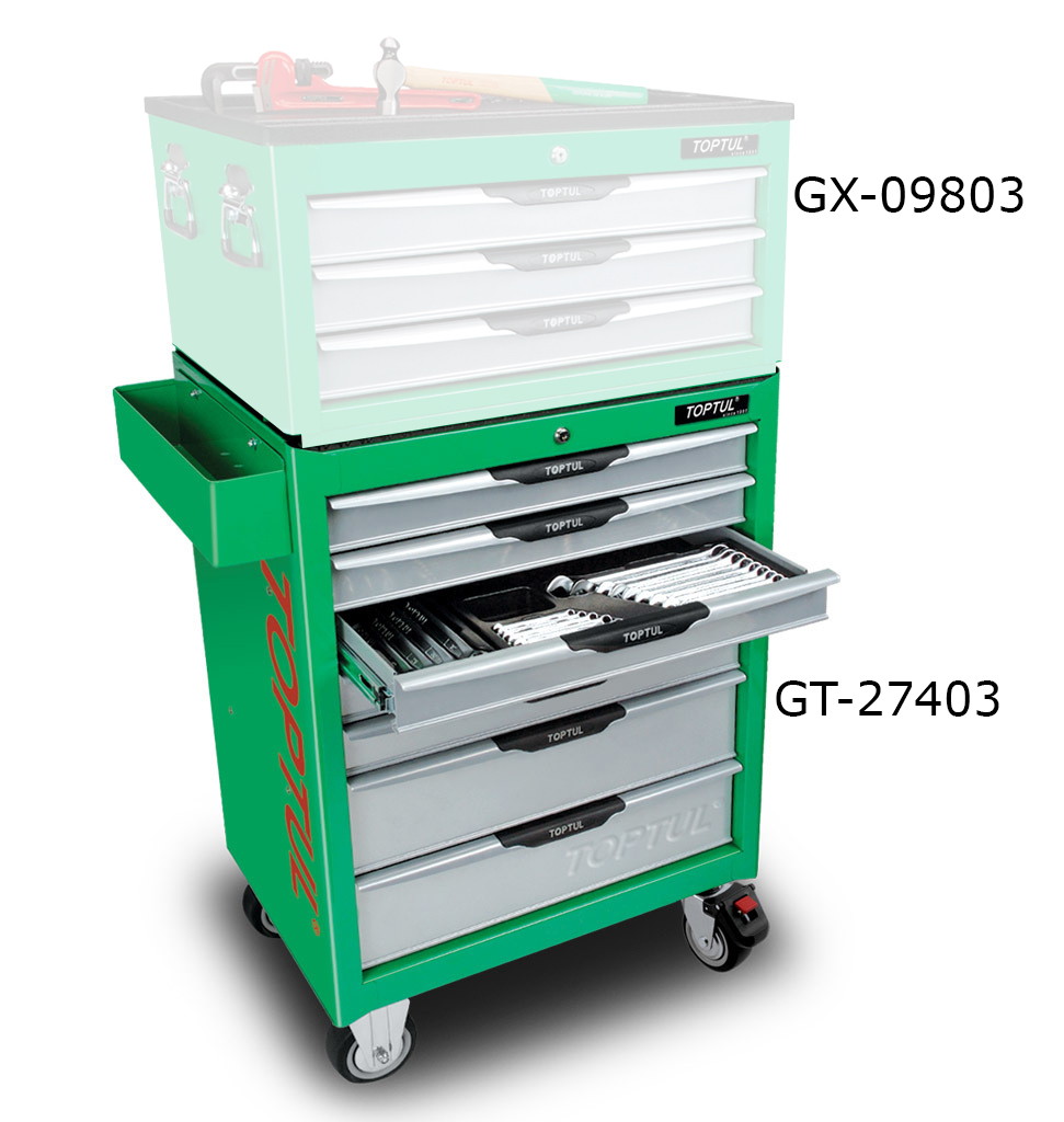 Tủ dụng cụ 7 ngăn 274PCS Toptul GT-27403 Tủ dụng cụ 7 ngăn 274PCS Toptul GT-27403