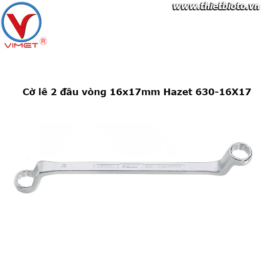 Cờ lê 2 đầu vòng 16x17mm Hazet 630-16X17