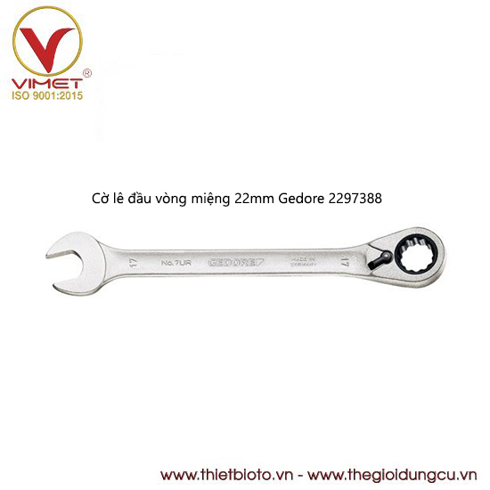 Cờ lê đầu vòng miệng 22mm Gedore 2297388