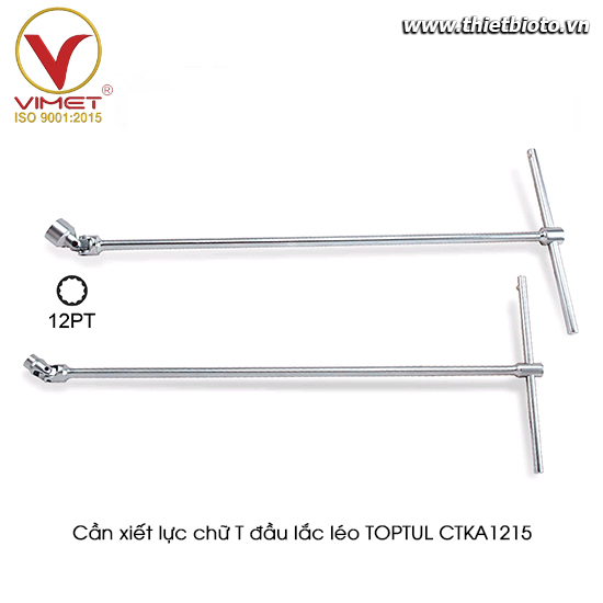 Cần xiết lực chữ T đầu tuýp lắc léo TOPTUL CTKA1215