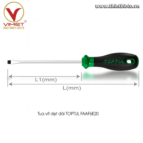 Tua vít dẹt dài TOPTUL FAAF6E20
