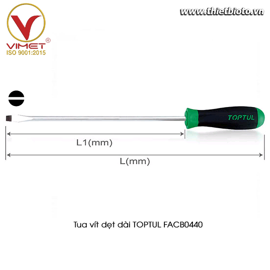 Tua vít dẹt dài TOPTUL FACB0440