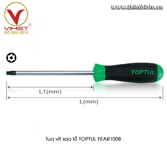 Tua vít sao lỗ TOPTUL FEAB1008