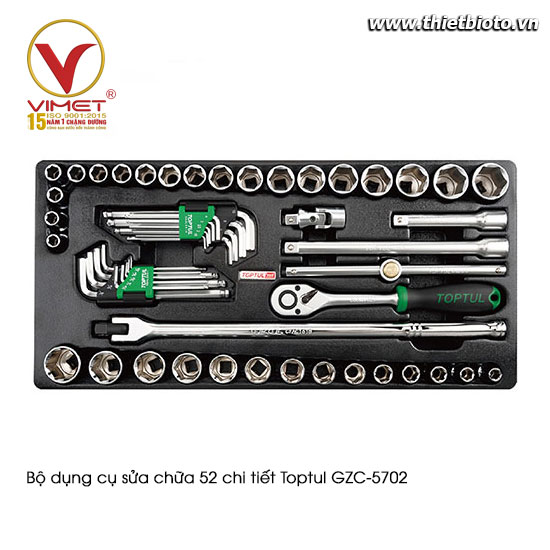 Bộ dụng cụ sửa chữa 57 chi tiết Toptul GZC-5702
